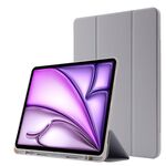 Custodia per tablet ripiegabile in pelle Skin Feel per iPad Air 13 2024 con slot per penna (grigio)