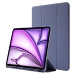 Custodia per tablet ripiegabile in pelle Skin Feel per iPad Air 13 2024 con slot per penna (lavanda)