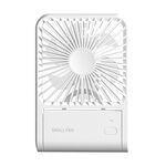 HX-123 Ventilatore piccolo sottile e leggero pieghevole da tavolo con ricarica USB montato a parete (bianco)