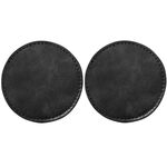 Sottobicchiere antiscivolo in pelle scamosciata per auto, 2 pezzi/set, decorazione interna per auto (nero)