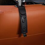 Gancio in metallo per riporre oggetti multifunzionali sullo schienale del seggiolino auto (nero)