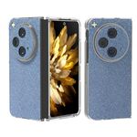 Per OPPO Find N3 Custodia per telefono antiurto con cornice trasparente Diamond a copertura totale (blu)
