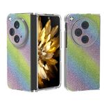 Per OPPO Find N3 Custodia per telefono antiurto con cornice trasparente e copertura totale Diamond (Arcobaleno)