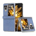 Per OPPO Find N3 Custodia per telefono con cornice trasparente in tre parti Diamond (blu)
