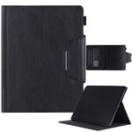 Per iPad Pro 13 2024 Custodia smart tablet in pelle con fibbia in metallo tinta unita (nera)