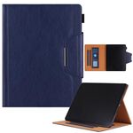 Custodia per tablet Smart in pelle con fibbia in metallo tinta unita per iPad Pro 13 2024 (blu reale)