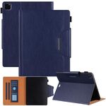 Custodia per tablet Smart in pelle con fibbia in metallo tinta unita per iPad Pro 11 2024 (blu reale)