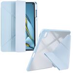 Per Huawei MatePad 10.8 Custodia per tablet in pelle con deformazione acrilica trasparente (blu ghiaccio)