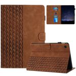 Custodia Smart Tablet in pelle goffrata per Samsung Galaxy Tab A9+ Building Blocks (marrone)