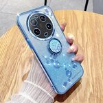 Per Xiaomi 13 Custodia per telefono all-inclusive con anello immortale con glitter ultra sfumato (blu)