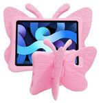 Custodia per tablet antiurto EVA per bambini con staffa a farfalla per iPad Pro 11 2024 (rosa)