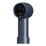 Mini ventilatore ad alta velocità a 100 velocità con display digitale a turbina portatile per esterni, colore: blu navy