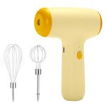 Mini miscelatore elettrico multifunzione portatile wireless, colore: doppio stick beige (5 marce)