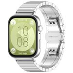 Per Huawei Watch Fit3 cinturino in acciaio inossidabile con perlina (argento)