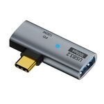 Adattatore di trasferimento di ricarica USB-C/Type-C PD 100 W 2 in 1 (grigio)