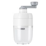 Piccola macchina per il ghiaccio tritato manuale Fai da te per frullati domestici (bianco con 1 stampo)