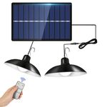 Luci per interni con lampadario a LED solare per esterni impermeabili IP65, specifiche: doppia luce bianca con telecomando