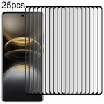 Per vivo X100 Ultra / X100s Pro 25 pezzi Pellicola in vetro temperato a schermo intero con bordo curvo 3D