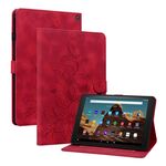 Custodia per tablet in pelle goffrata Lily per Amazon Fire HD10 2023 (rossa)