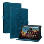Custodia per tablet in pelle goffrata Giglio per Amazon Fire HD10 2023 (blu scuro)