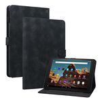 Custodia per tablet in pelle goffrata Lily per Amazon Fire HD10 2023 (nera)