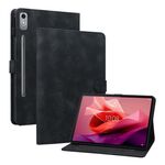 Custodia per tablet in pelle goffrata giglio per Lenovo Tab P12 12.7 (nera)