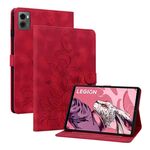 Custodia per tablet in pelle goffrata Giglio per Lenovo Legion Y700 2023 (rossa)