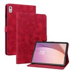 Custodia per tablet in pelle goffrata Giglio per Lenovo Tab M9 (rossa)