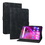 Custodia per tablet in pelle goffrata Giglio di terza generazione per Lenovo Tab M7 (nera)