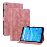 Custodia per tablet in pelle goffrata Giglio per Lenovo Tab M8 HD 8.0 (rosa)