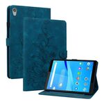 Custodia per tablet in pelle goffrata Giglio per Lenovo Tab M8 HD 8.0 (blu scuro)