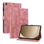 Custodia per tablet in pelle goffrata Giglio per Samsung Galaxy Tab A9+ (rosa)