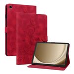 Custodia per tablet in pelle goffrata Giglio per Samsung Galaxy Tab A9+ (rossa)