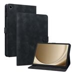 Custodia per tablet in pelle goffrata Giglio per Samsung Galaxy Tab A9+ (nera)