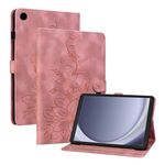 Custodia per tablet in pelle goffrata Giglio per Samsung Galaxy Tab A9 (rosa)