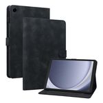 Custodia per tablet in pelle goffrata Giglio per Samsung Galaxy Tab A9 (nera)
