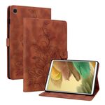Custodia per tablet in pelle goffrata Giglio per Samsung Galaxy Tab S5e T720 (marrone)
