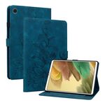 Custodia per tablet in pelle goffrata Giglio per Samsung Galaxy Tab S5e T720 (blu scuro)