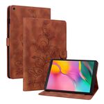 Custodia per tablet in pelle goffrata giglio per Samsung Galaxy Tab A 10.1 2019 (marrone)