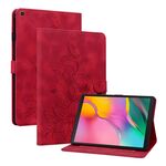 Custodia per tablet in pelle goffrata Giglio per Samsung Galaxy Tab A 10.1 2019 (rossa)