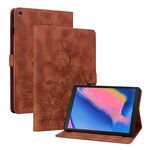 Custodia per tablet in pelle goffrata Giglio per Samsung Galaxy Tab A 8.0 2019 (marrone)