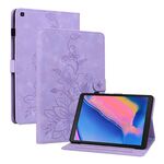 Custodia per tablet in pelle goffrata Giglio per Samsung Galaxy Tab A 8.0 2019 (viola)