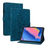 Custodia per tablet in pelle goffrata Giglio per Samsung Galaxy Tab A 8.0 2019 (blu scuro)