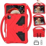 Per iPad Pro 11 2024 Custodia tablet antiurto EVA con supporto (rosso)
