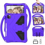 Per iPad Pro 11 2024 Custodia tablet antiurto EVA con supporto (viola)