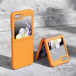 Custodia pieghevole antiurto per Samsung Galaxy Z Flip6 5G Skin Feeling (arancione)