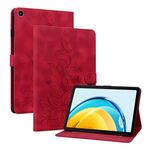 Custodia per tablet in pelle goffrata Giglio per Huawei MatePad SE 10.4 (rossa)
