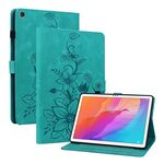 Per Huawei MatePad T 10s / Enjoy Tablet 2 Custodia tablet in pelle goffrata Lily (verde)