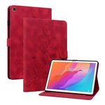 Per Huawei MatePad T 10s / Enjoy Tablet 2 Custodia tablet in pelle goffrata Lily (rossa)