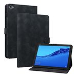 Custodia per tablet in pelle goffrata giglio per Huawei MediaPad M5 Lite 10 / C5 10.1 (nero)